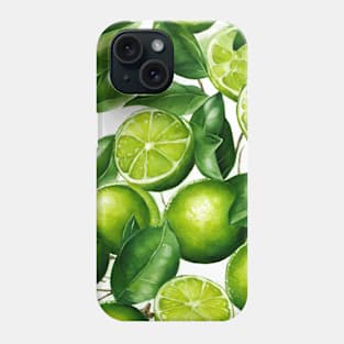 Limes on white Phone Case