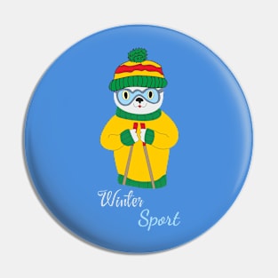 Winter sport Pin