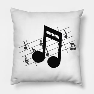 Musical Notes Sheet Pillow