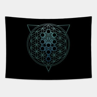 Flower of Life kabbalistic tree of life Tapestry