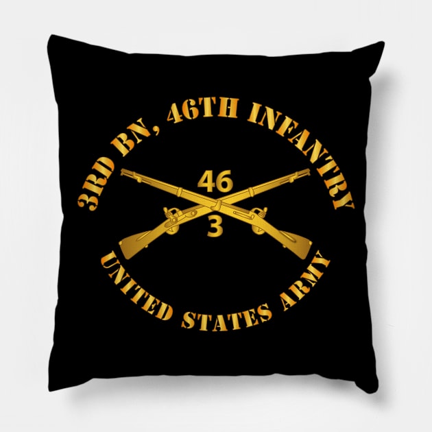 3rd Bn 46th Infantry Regt - Infantry Br Pillow by twix123844