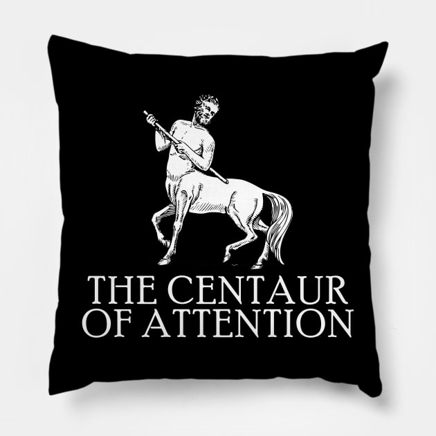 The Centaur Of Attention - Myth Fantasy Meme Pillow by AltrusianGrace