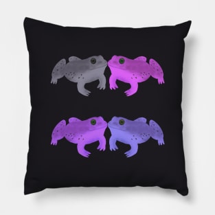 Bullfrog Buddies (Amethyst Midnight) Pillow