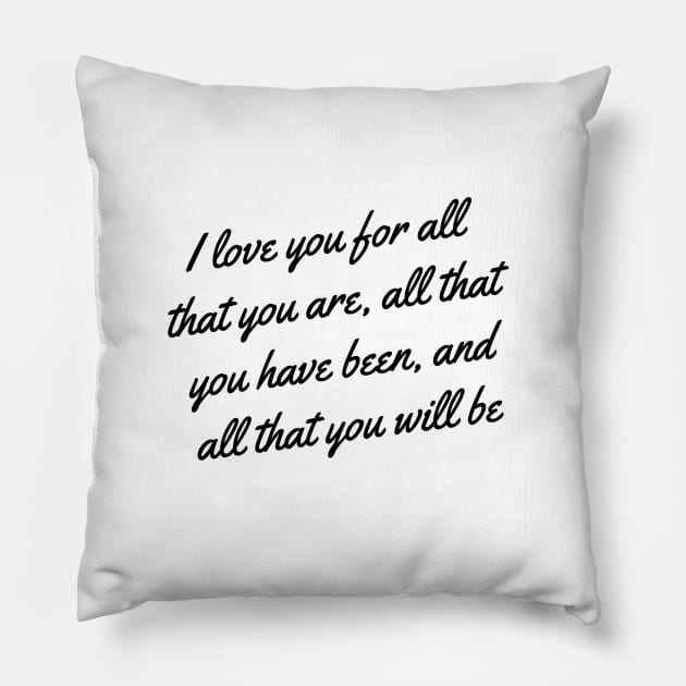 love quotes for her Pillow by zachbrayan