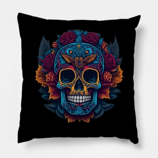 Sugar Skull Art: A Beautiful and Traditional Way to Celebrate the Day of the Dead Pillow