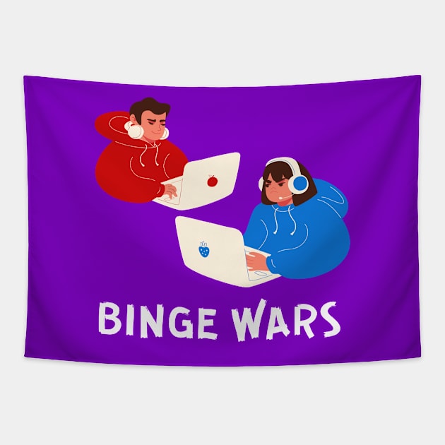 BINGE WARS Tapestry by Movielovermax