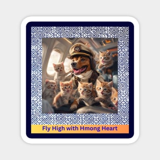 Fly High with Hmong Heart Magnet