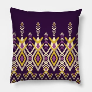Colorful ikat style aztec Navajo pattern Pillow
