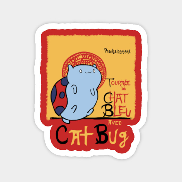 Le Chat Bleu Le Chat Noir Magnet Teepublic