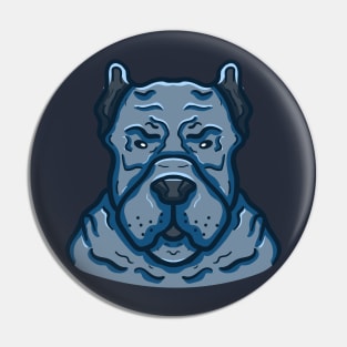 Angry Cane Corso Dog Pin