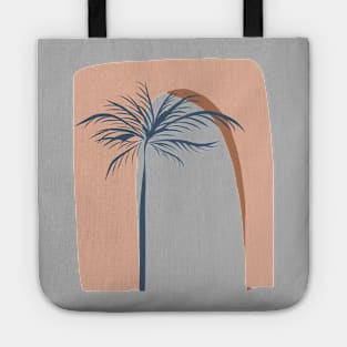 Oriental Arch and Palm Tree earthy minimalist natural art abstract Tote