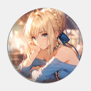 saber at coffee shop Pin