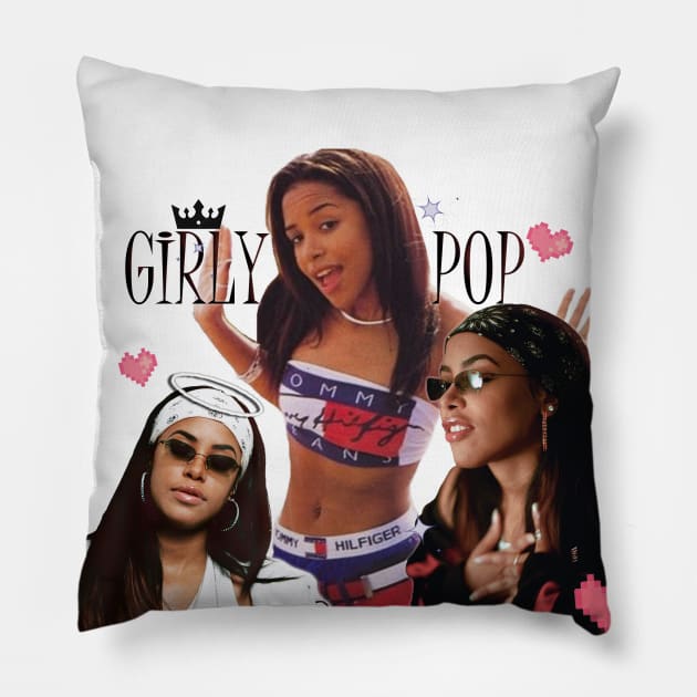 Girly Pop Aaliyah Pillow by Rith
