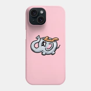 Elephant Cute Coffee Cup Cartoon Illustration Phone Case