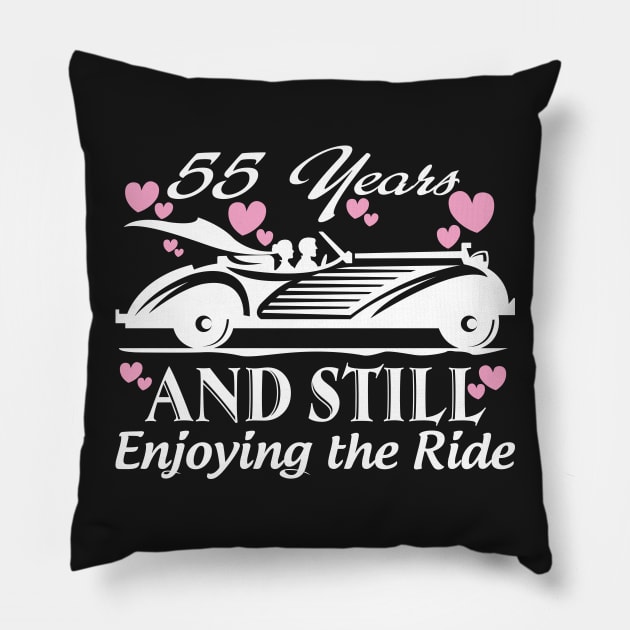 Anniversary Gift 55 years Wedding Marriage Pillow by rigobertoterry