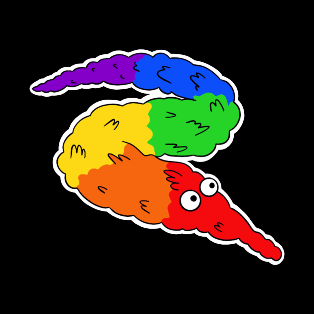 Rainbow Worm by Adorkable Doodles