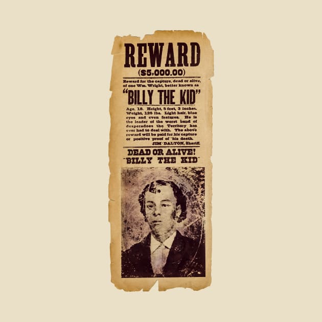 Billy the Kid Wanted Poster by GrampaTony