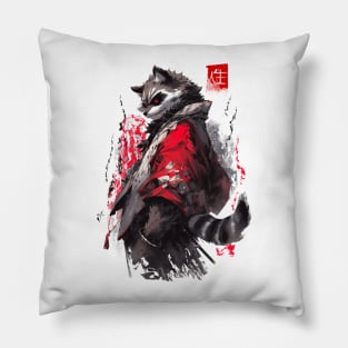 Raccoon japanese style Pillow