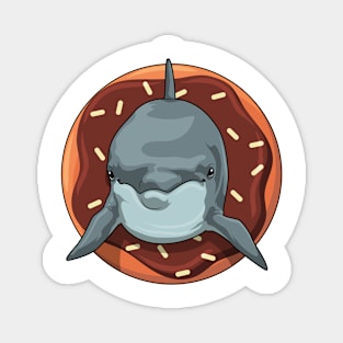 Dolphin with Donut Magnet