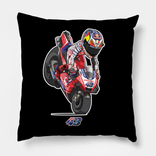 Jack Miller Cartoon Pillow by lavonneroberson