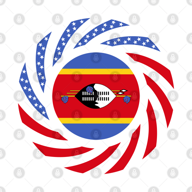 Swazi American Multinational Patriot Flag Series by Village Values