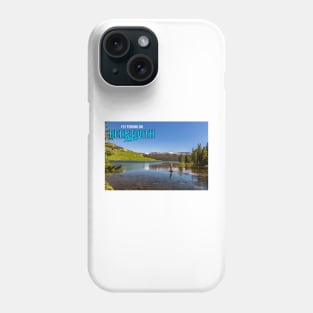 Fly fishing on Beartooth Lake Phone Case