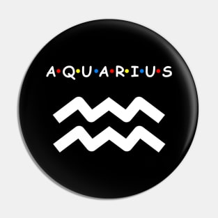 Aquarius Symbol Birthday Zodiac Aquarius Pin