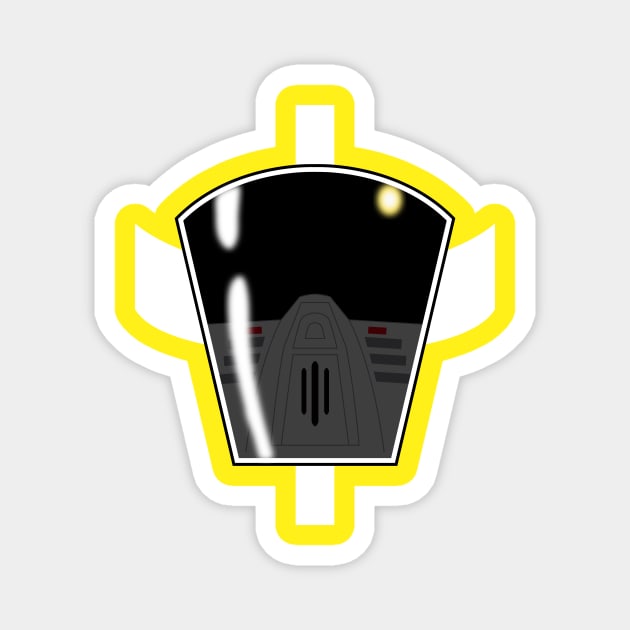 Lightspeed Rescue Yellow Ranger Visor Magnet by mavgagliano