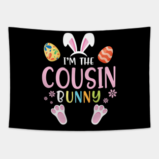 Flower Eggs Happy Easter Day To Me You I'm The Cousin Bunny Tapestry