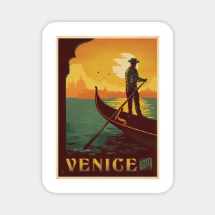 Venice Italy Vintage Travel Art Magnet