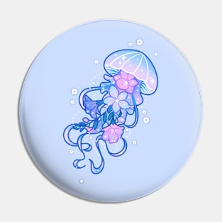 Floral Jellyfish Pin