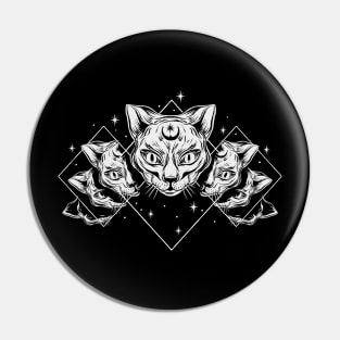 Black Magic Cats Pin