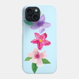 watercolor flowers Phone Case