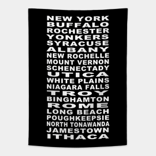 New York Cities Bus Roll Tapestry