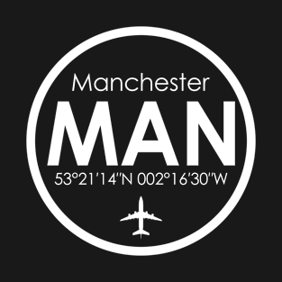 MAN, Manchester Airport, England T-Shirt