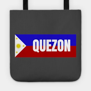 Quezon City in Philippines Flag Tote