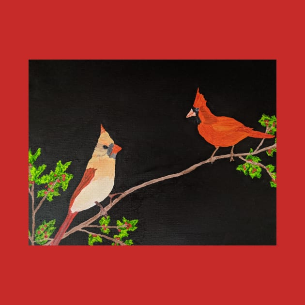 Cardinal Birds Print by PaintstopbyNandini