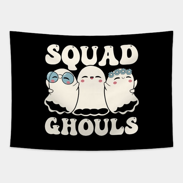 Squad Ghouls Halloween Cute Ghosts by Tobe Fonseca Tapestry by Tobe_Fonseca