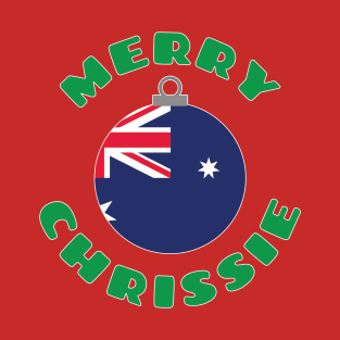 Merry Chrissie Australia Flag Christmas Ornament T-Shirt