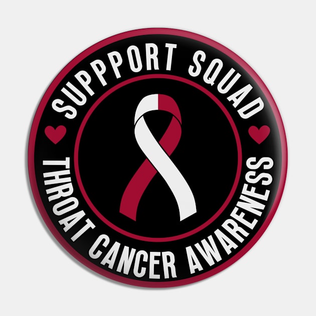 Support Squad Throat Cancer Awareness Pin by oneduystore