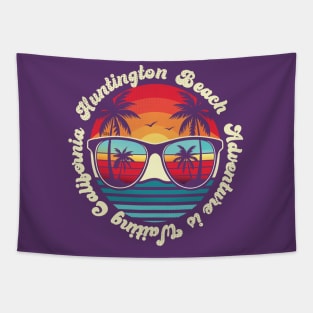 Retro Huntington Beach Tapestry