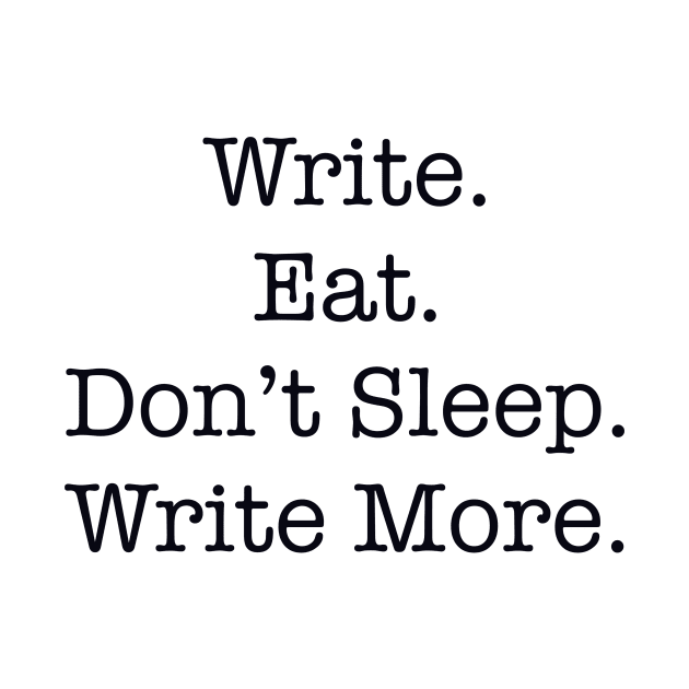 Write. Eat. Don’t Sleep. Write More. by SkullFern