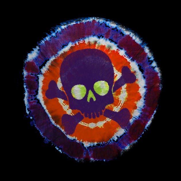 Cool Tie Dye Colorful Retro Hippie Skull by Originals By Boggs