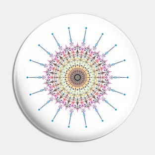 Colorful spiky mandala Pin