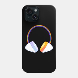 Rainbow Sun Moon Music Headphones Phone Case