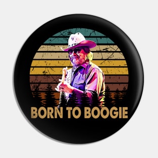 Born to boogie vintage hank art Pin