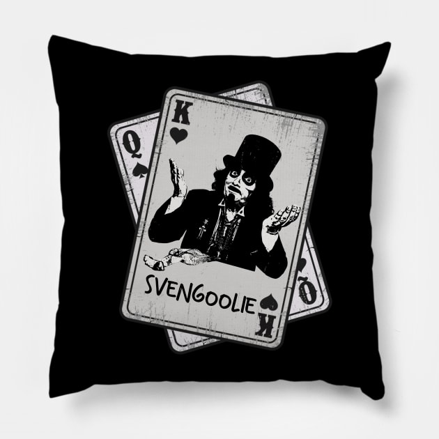 Retro Svengoolie Card Style Pillow by Slepet Anis