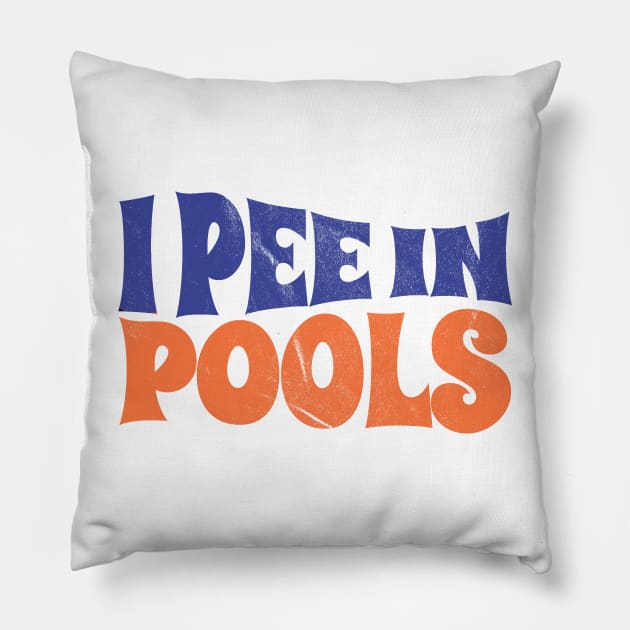 I Pee in Pools summer funny .AL Pillow by CoinDesk Podcast