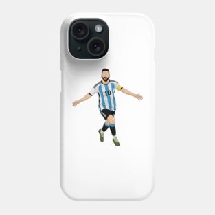 Soccer illustration, goal celebration Phone Case