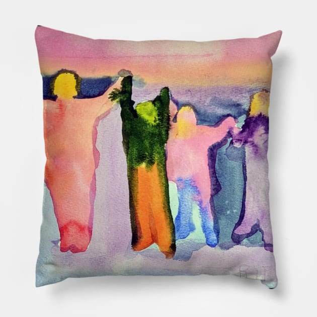 Folk Dancing with Move 'N Mingle Pillow by Rita Winkler